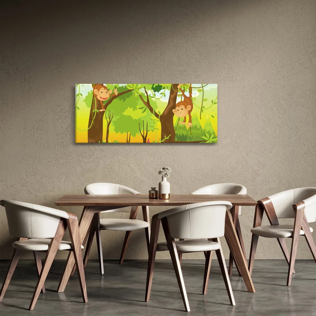Tablou - Maimuțe (120x50 cm)