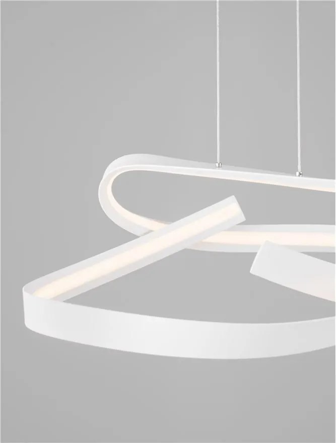 Lustra suspendata LED CCT OLIA aluminiu alb