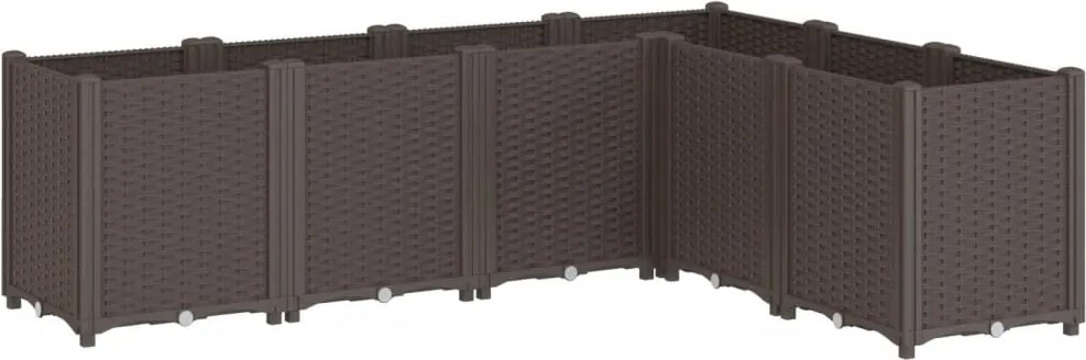 vidaXL Jardinieră de grădină, maro, 160x120x53 cm, PP