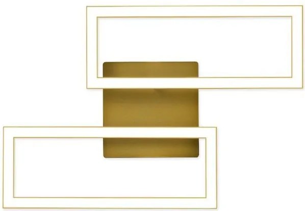 Lustră LED Modernă Klausen Pane 16W 4000K Alb-Auriu 8.2x47.5x32.3 cm - Iluminat Interior Elegant cu Flux Luminos 780LM pentru un Decor Rafinat