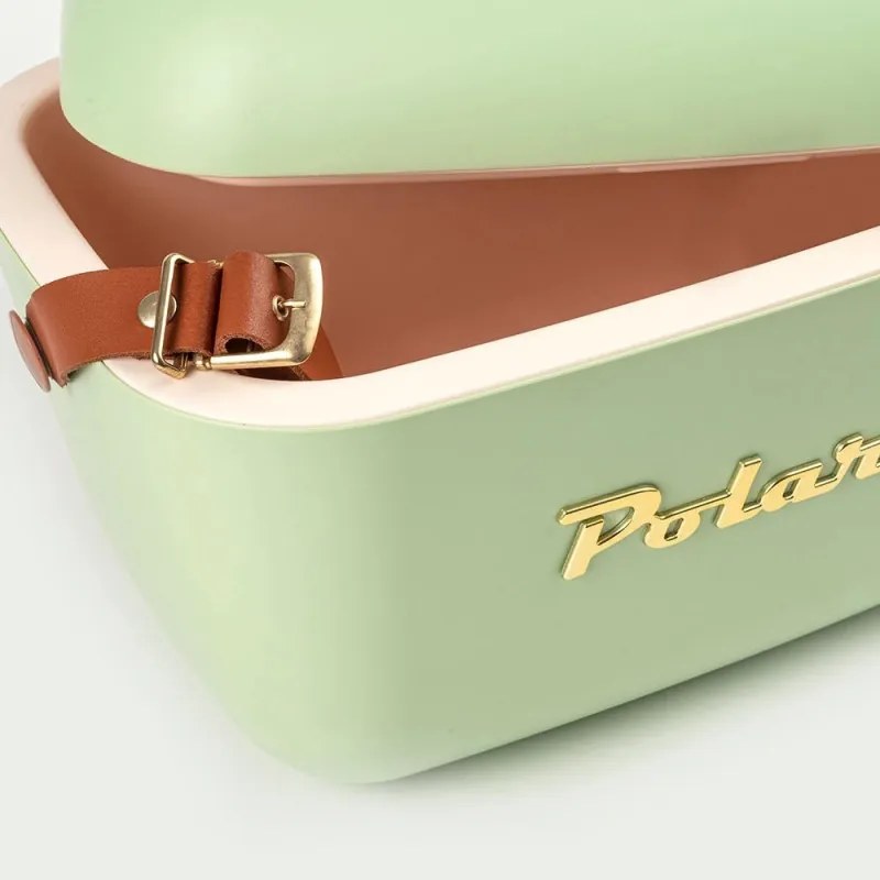 Geanta frigorifica Polarbox Gold, 20 litri, Polistiren AIRPOP, 5-15°C pana la 24 h, Verde/Auriu