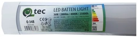 Corp de iluminat LED pentru corpuri de bucătărie QTEC LED/36W/230V 120 cm alb
