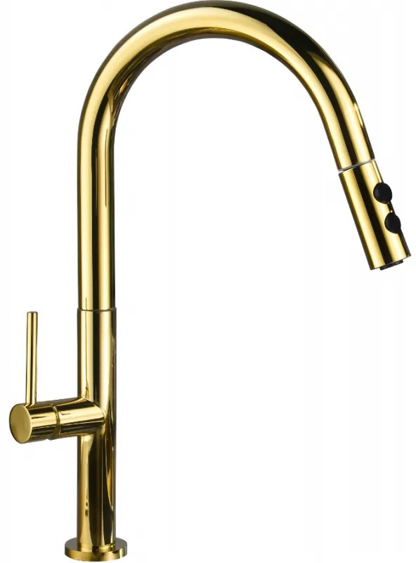 Mexen Ava baterie de bucătărie, Aurie - 672800-50