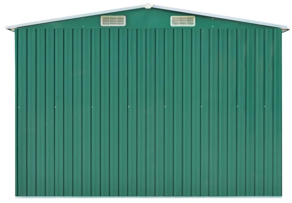 Sopron de gradina, verde, 257x779x181 cm, otel zincat