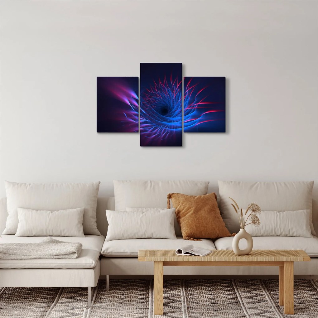 Tablou - abstaracție cu floare (90x60 cm)