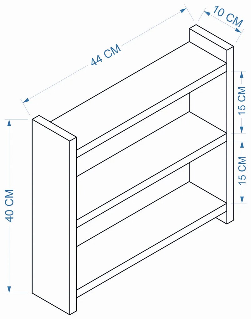 Raft de bucătărie Cosmic Sapphire Oak