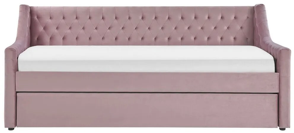 Pat extensibil 90x200 cm Maisha (roz). 1035496