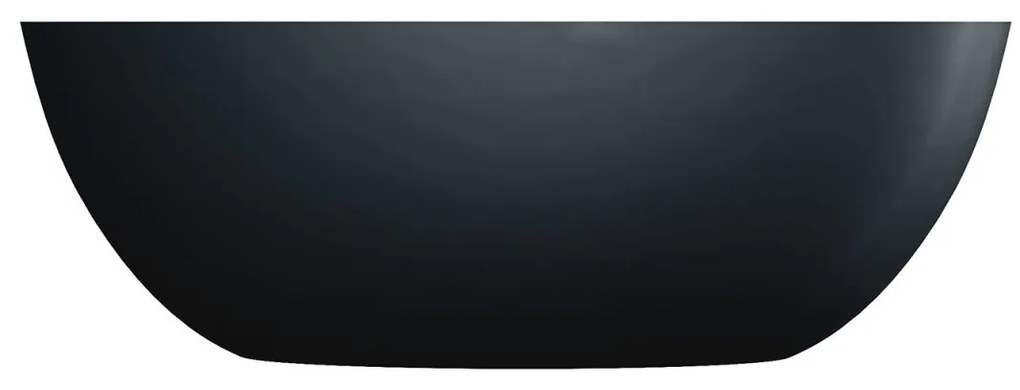 Omnires Shell M+ cada freestanding 148x75 cm ovala negru SHELL148WWBLV