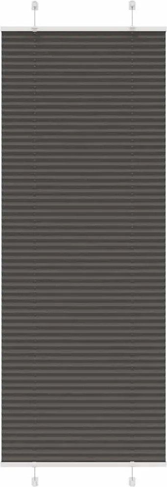 vidaXL Jaluză plisată negru 80x200 cm Lățime țesătură 79,4cm poliester