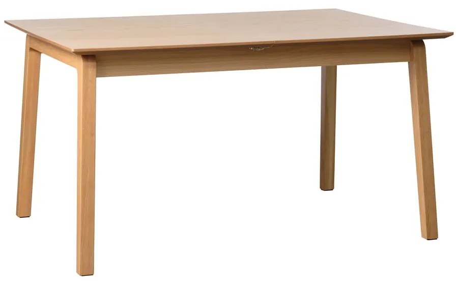 Masă de dining în culoare naturală extensibilă cu blat cu aspect de lemn de stejar 95x200 cm Bari – Unique Furniture
