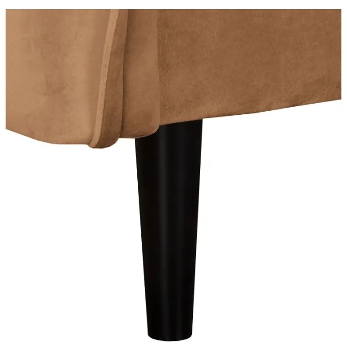 Fotoliu maro cu tapițerie din catifea Juli – Ropez