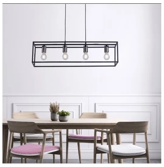 Lustră pe cablu FABIO 4xE27/60W/230V Leuchten Direkt 15854-18