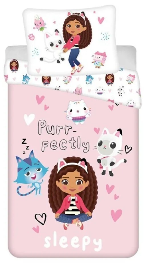 Gabby&#039;s Dollhouse Sleepy copertina de pat 140×200cm, 65×65 cm