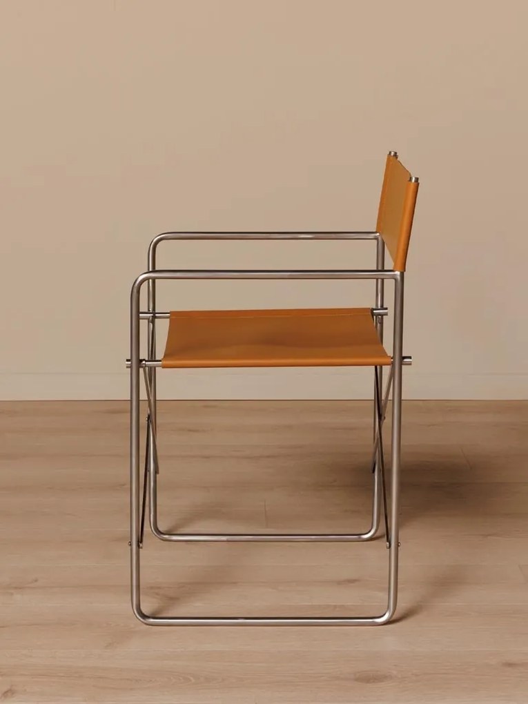 Scaun dining, pliabil, din piele naturala, Cuero