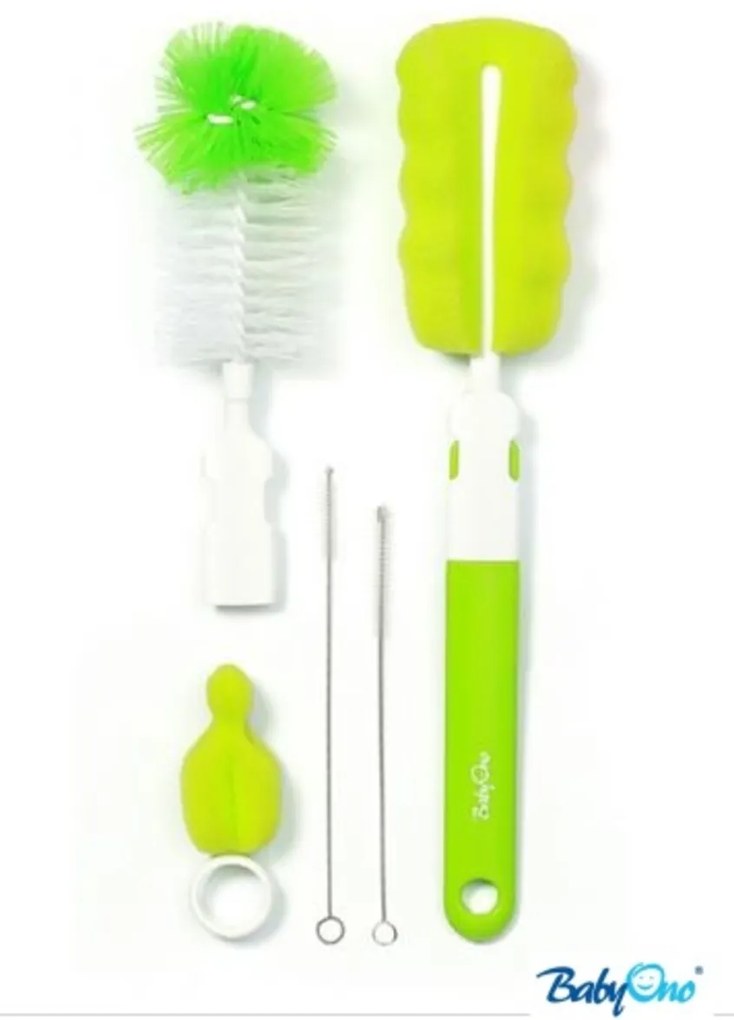 BabyOno Set de perii / perii pentru spălare sticle - verde