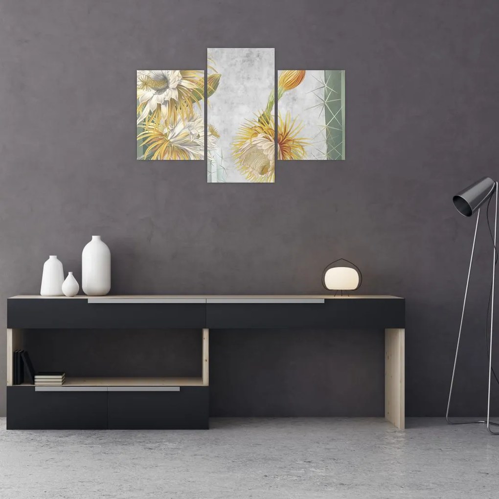 Tablou - Cactuși înfloriți (90x60 cm)