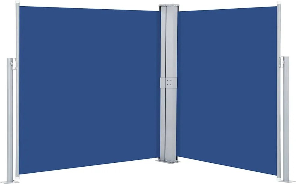 vidaXL Copertină laterală retractabilă, albastru, 140 x 600 cm