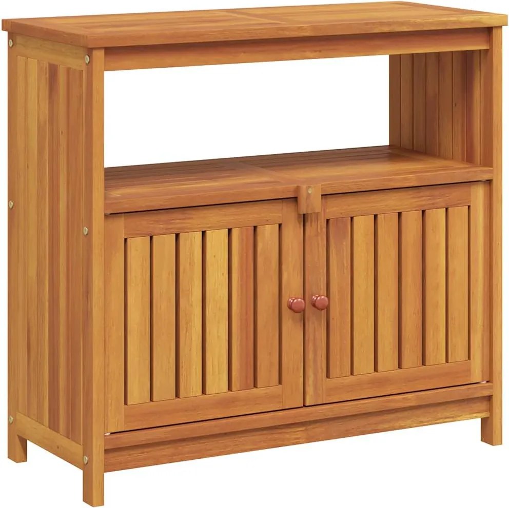 vidaXL Masă consolă de grădină, 80x35x75 cm, lemn masiv de acacia