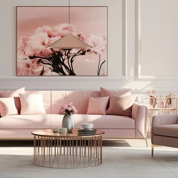 Pendul pe cablu CAPITAL, 1xGX53/15W/230V, Ø 60 cm, aur roz