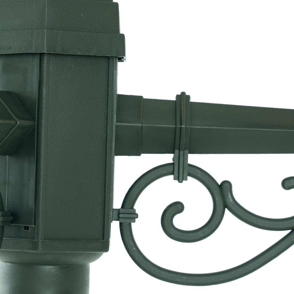Felinar clasic de exterior verde închis 217cm 3 lumini IP44 - New Haven