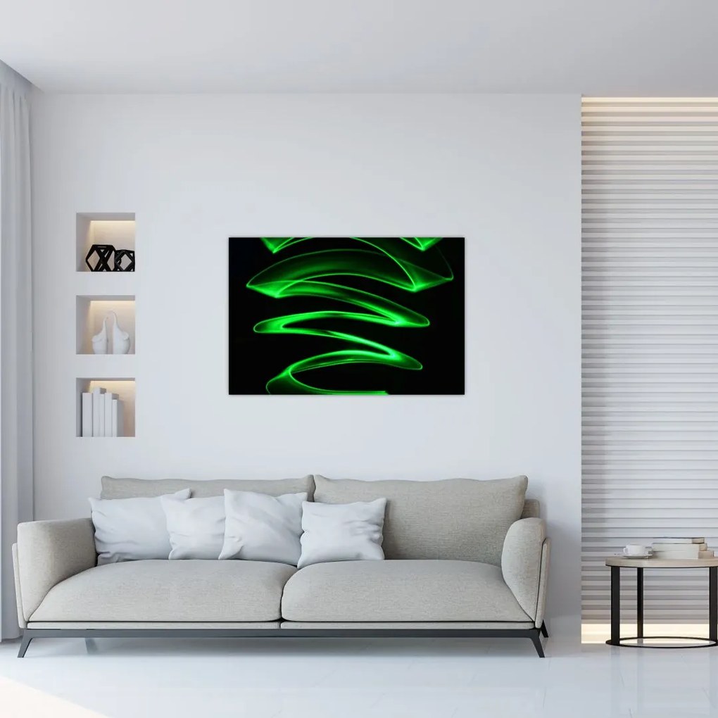 Tablou - valuri neon (90x60 cm)