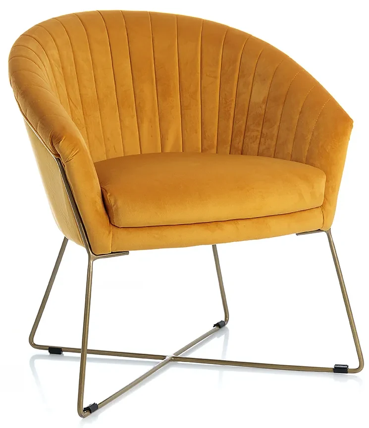Fotoliu Felice galben 85/65/73 cm