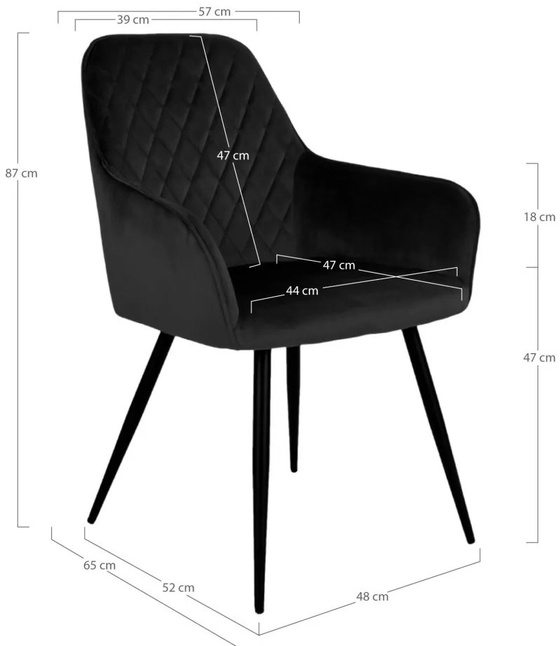 Harbo scaun de luat masa negru