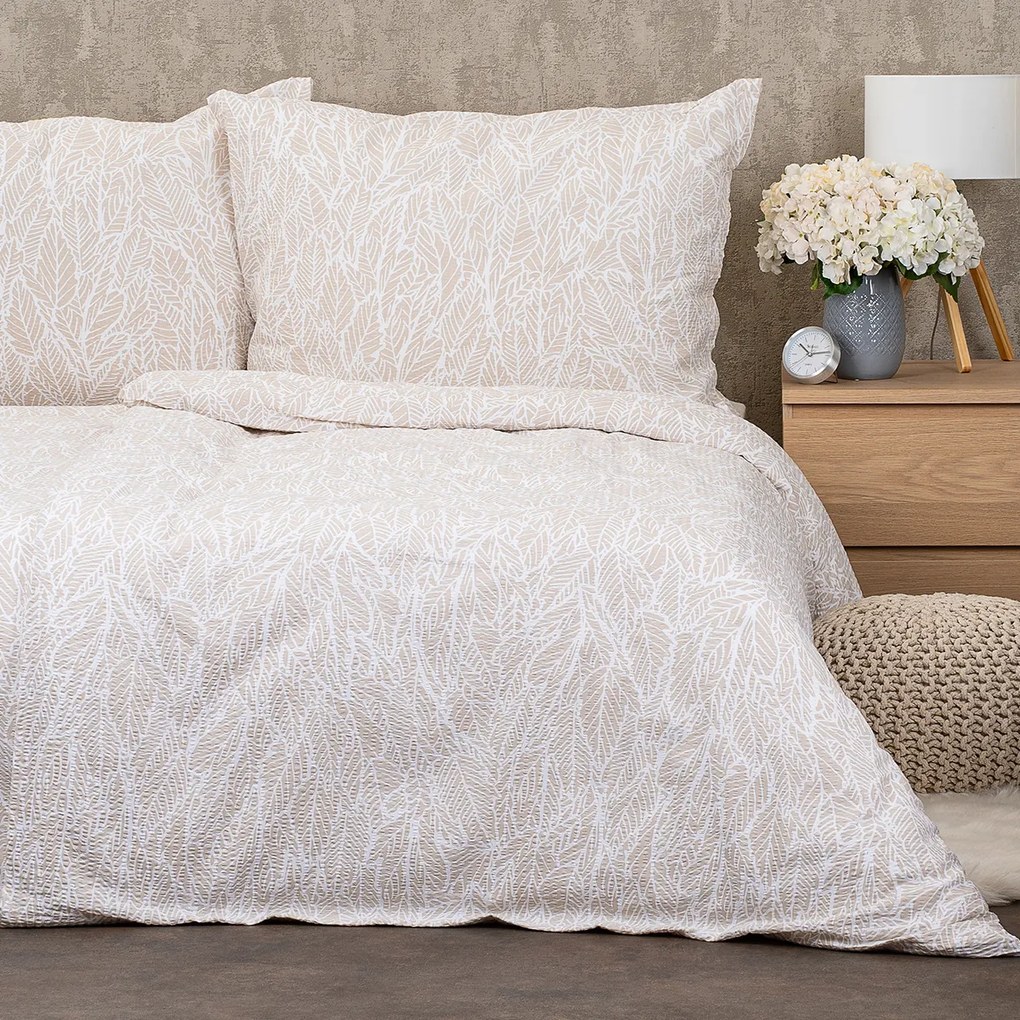 Lenjerie de pat bumbac creponat 4Home Natural, 140 x 220 cm, 70 x 90 cm
