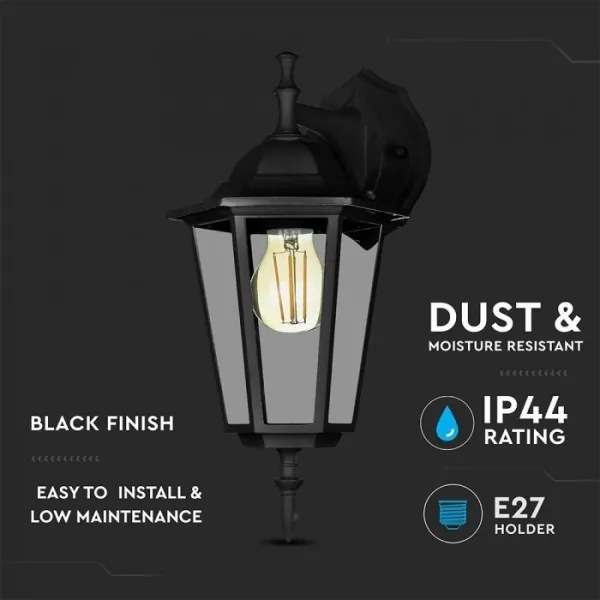 Lampă de perete de exterior 1xE27/40W/230V IP44 negru