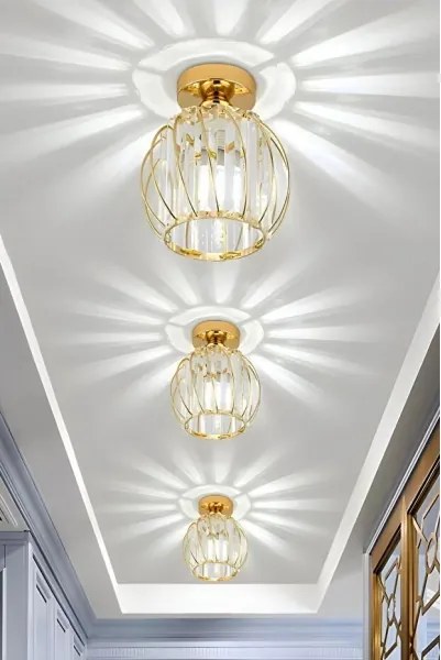Plafonieră BELLA 1xE27/40W/230V, Ø 20 cm, culoare aurie