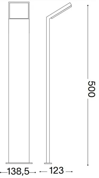 Lampă LED de exterior Ideal Lux STYLE LED/8,5W/230V IP54 antracit