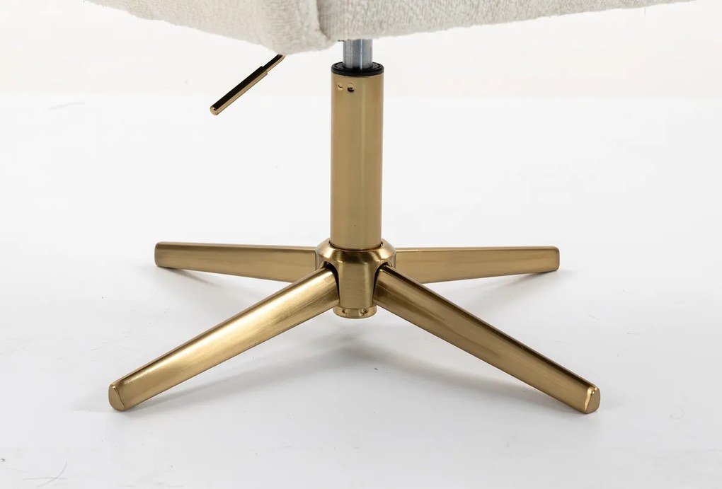 HR250CROSS Scaun Crem Boucle Bază Aurie