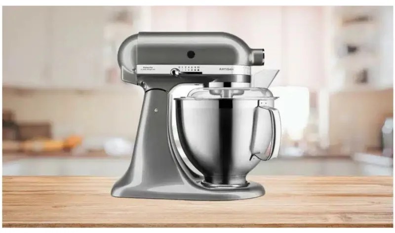 Mixer planetar Artisan Elegance KitchenAid 5KSM185PSEMS, 300W, 4,8 l, Direct drive, 10 viteze, Inox