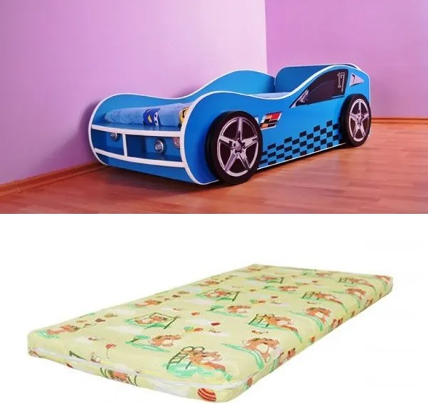 Pat masina Blue Gt cu saltea