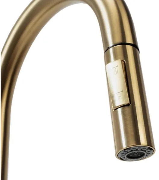 REA-B9148 - Baterie pentru chiuvetă FRESH cu cap extractabil, 39,5 cm, auriu periat