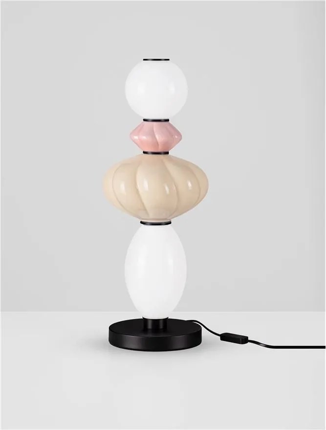 Veioza LED decorativa ceramica Alb, Roz, Bej, ONETA