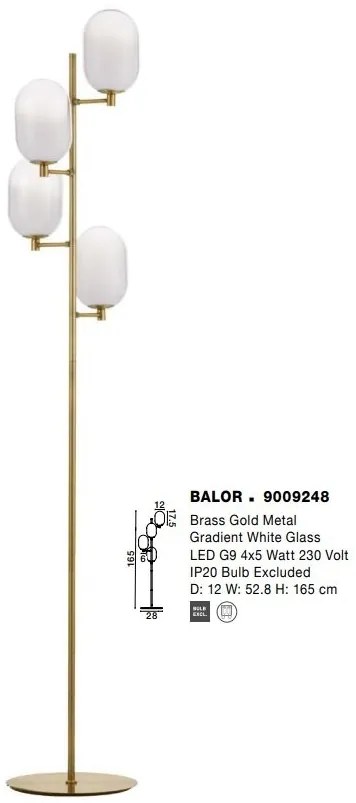 Lampadar modern design deosebit cu 4 de surse de lumina BALOR