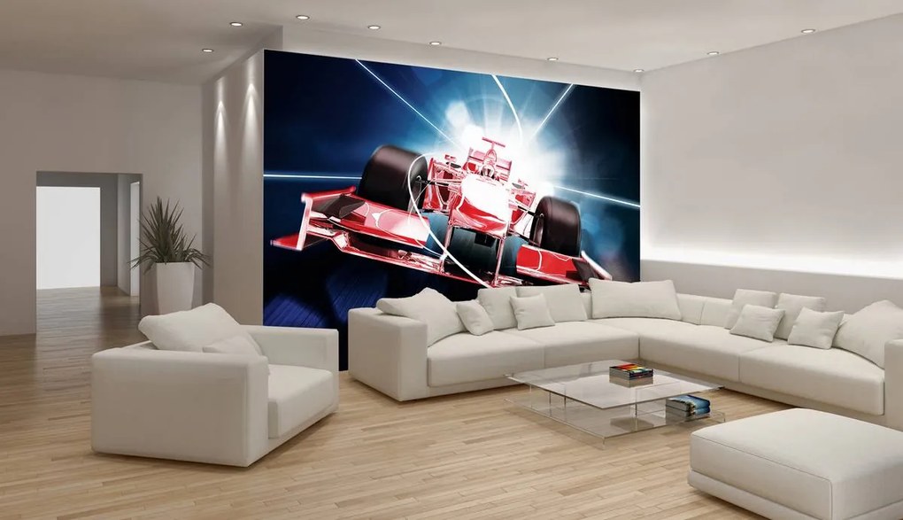 Fototapet - Formula 1 roșie 3D F1 (254x184 cm)