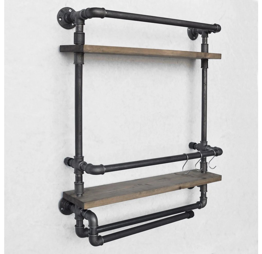 Raft de perete  Dubima (nuc + Negru). Promo -29%. 1094517