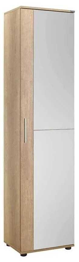 Pantofar Adore Porto, usa reversibila cu oglinda, 10 rafturi, capacitate 20 perechi incaltaminte, 45 x 187 x 36 cm