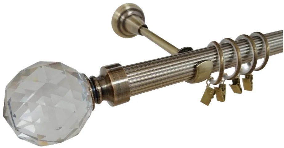 Galerie simpla KULA CRYSTAL STRIAT /25 - aur antic (Alege marime: 360 cm)