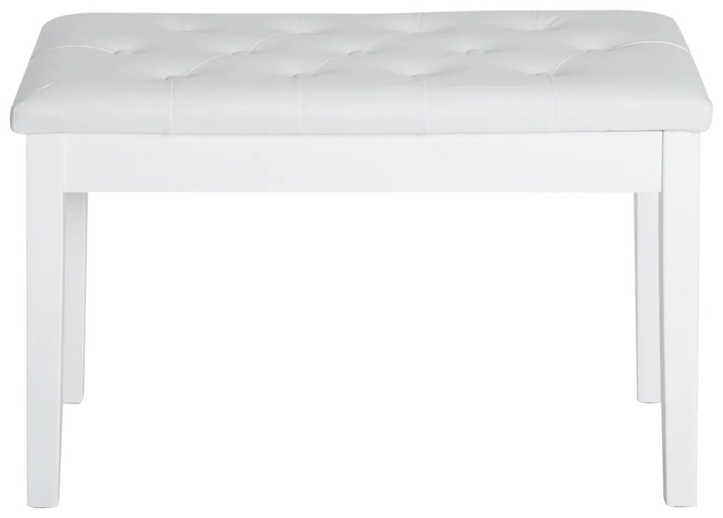 HomCom scaun pian, cu spatiu depozitare, 76x36x50cm, alb | AOSOM RO