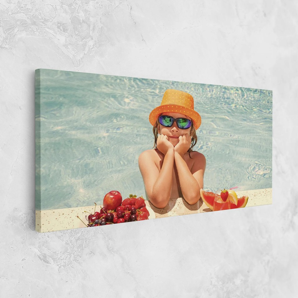 Tablou Canvas, 60x120cm, Dormitor si Living, Peisaje, Vara, Child Swimming