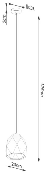 Lustră pe cablu Sollux SL.1251 MINT 1xE27/15W/230V ceramică