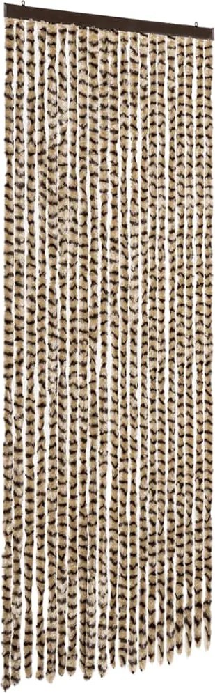 vidaXL Perdea pentru insecte, bej și maro, 90x200 cm, chenille