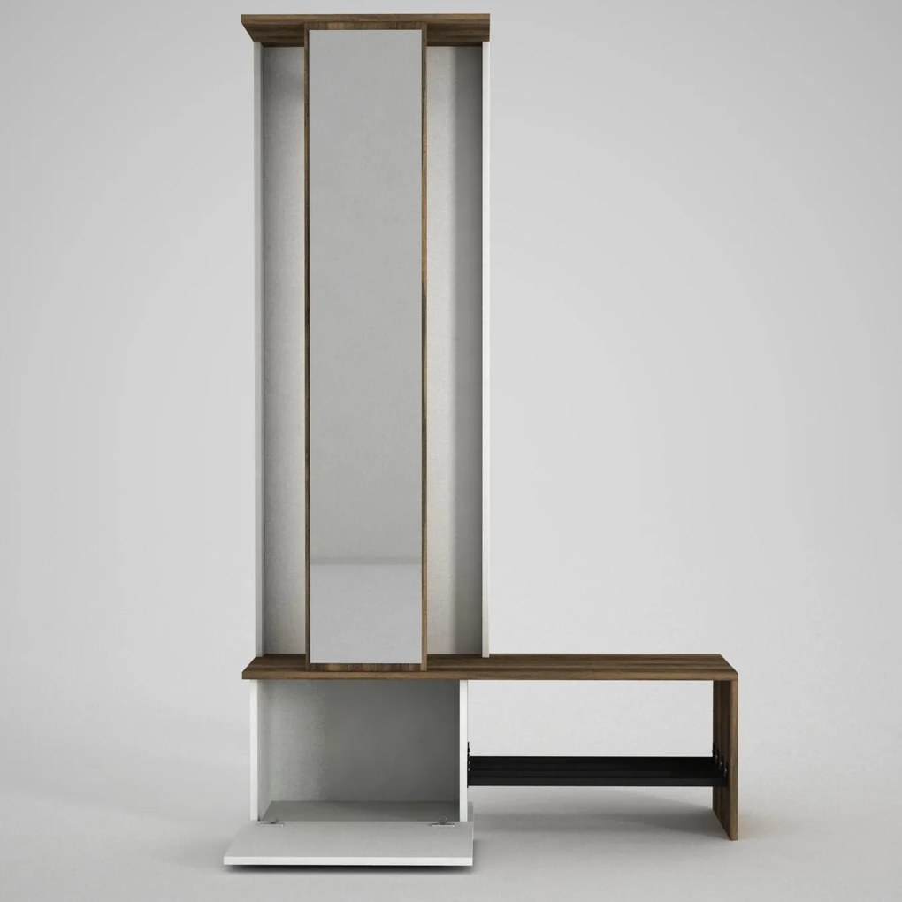 Cuier Ponte - White, Walnut