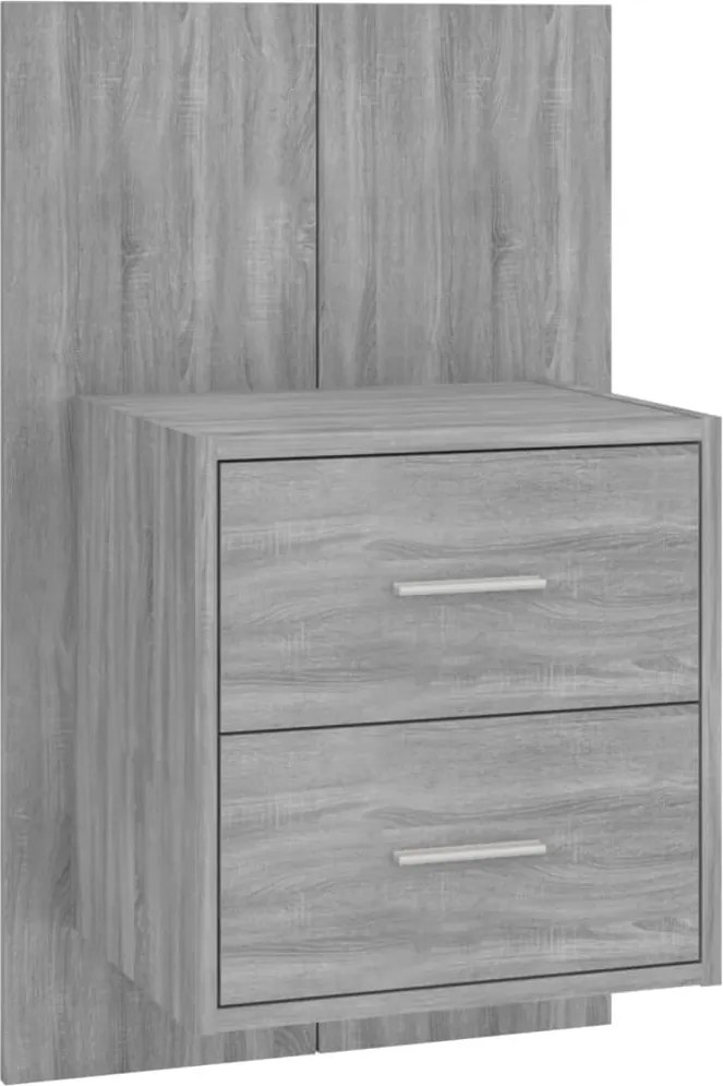 vidaXL Noptieră de perete, gri sonoma