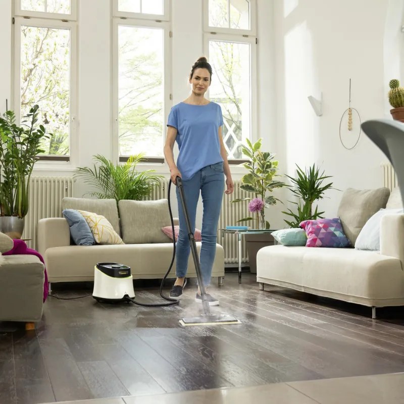 Aparat de curatat cu abur Karcher SC 3 Deluxe, 1900 W, 1 l, 3,5 bari, 75 m², Incalzire nn 30 sec, Indicator LED, Alb/Negru
