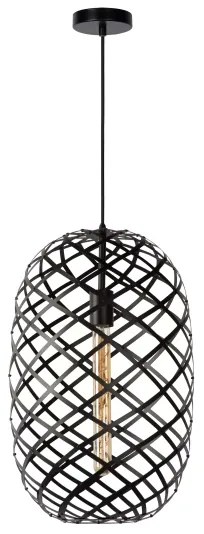 Lustră pe cablu WOLFRAM 1xE27/60W/230V neagră Lucide 21417/32/30