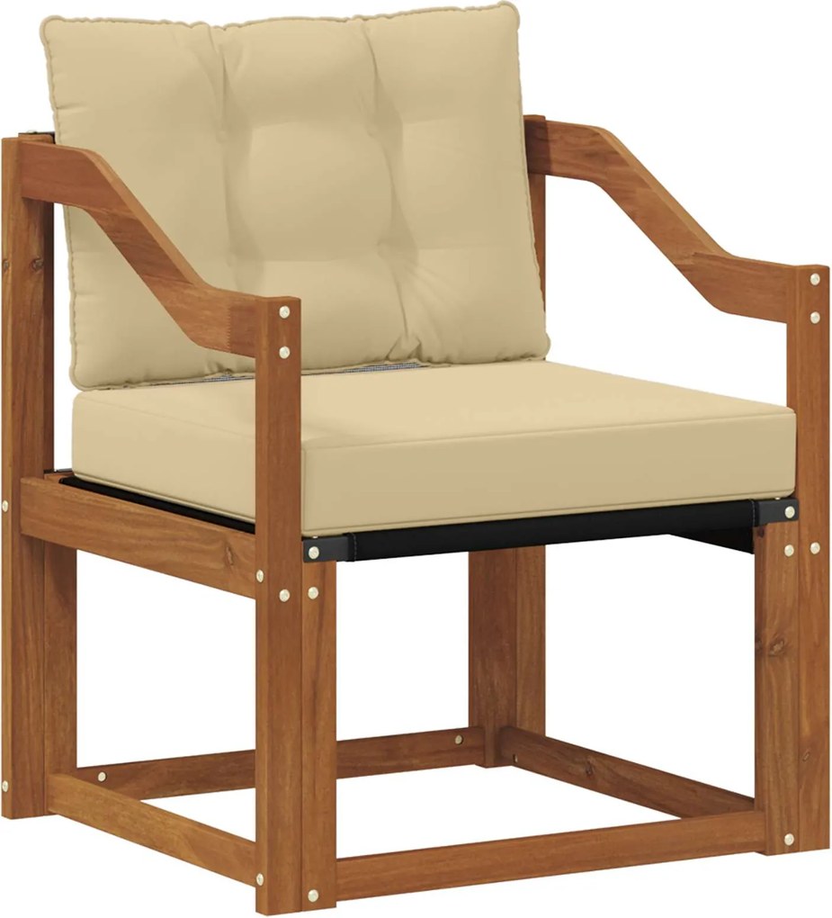 vidaXL Sofa cu Brațe Lemn solid de Acacia și Textilene